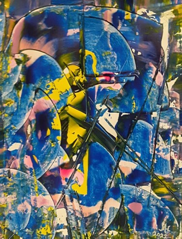 「Circles」というタイトルの絵画 Marianne Huizingaによって, オリジナルのアートワーク, アクリル