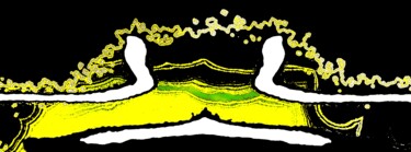 Two Cobras Singing at a River 1a 摄影 标题为“Two Cobras Singing…” 由Ken Lerner, 原创艺术品, 数码摄影