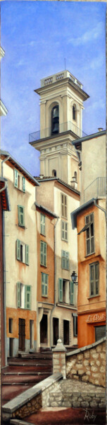 Peinture intitulée "Passage Saint-Augus…" par Claude Ruby, Œuvre d'art originale, Huile
