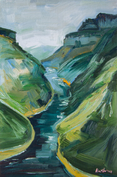 제목이 "COLD RIVER, 30x20 o…"인 미술작품 Natiko로, 원작, 기름