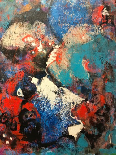 Painting titled "Fantasmes" by Jean Brisé, Original Artwork, Acrylic Mounted on Wood Stretcher frame