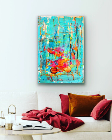 Abstract art. Bright 3 Painting titled "Abstract art. Brigh…" by Dani Alexsandrova, Original Artwork, Oil