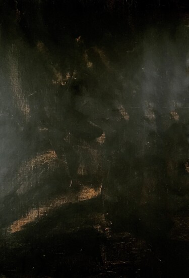 Abstract no. 522 XXL large black monochrome minimalism Peinture intitulée "Abstract no. 522 XX…" par Anita Kaufmann, Œuvre d'art originale, Acrylique