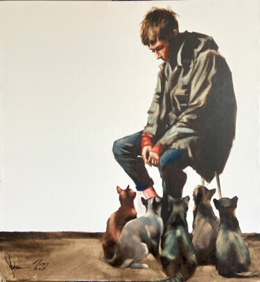 Painting titled "Helpers." by Igor Shulman, Original Artwork, Oil