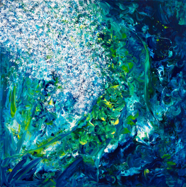 Eclats d'écume 112 Peinture intitulée "Eclats d'écume 112" par Joelle Kem Lika, Œuvre d'art originale, Acrylique Monté sur Châssis en bois