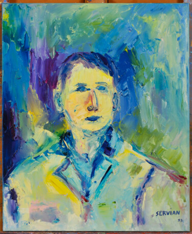 绘画 标题为“Autoportrait de fre…” 由Frederic Servian, 原创艺术品, 油