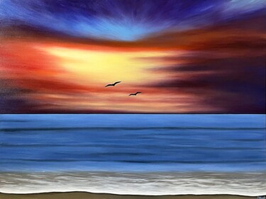 제목이 "Sunset for Two"인 미술작품 Tanya Hansen (TanyaSunart)로, 원작, 아크릴