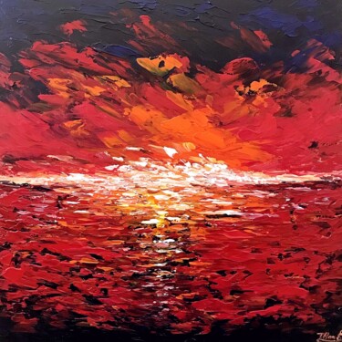 제목이 "Fiji Red Night"인 미술작품 Tanya Hansen (TanyaSunart)로, 원작, 아크릴