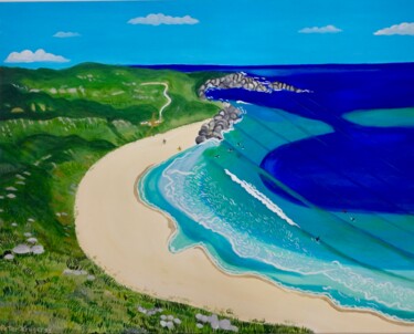 绘画 标题为“Surf Beach Down Sou…” 由Peter Kruger, 原创艺术品, 丙烯