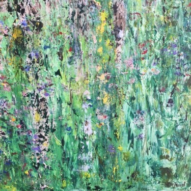 Peinture intitulée "Printemps 2" par Claudine Janel, Œuvre d'art originale, Acrylique Monté sur Châssis en bois