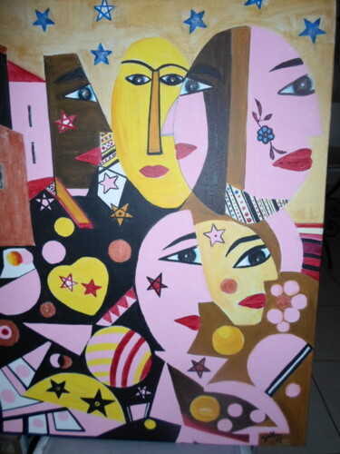 Peinture intitulée "SC 12/21 C" par Marie-Françoise Gallone, Œuvre d'art originale, Acrylique Monté sur Châssis en bois