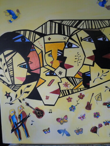 Peinture intitulée "SC 1/22 H" par Marie-Françoise Gallone, Œuvre d'art originale, Acrylique Monté sur Châssis en bois