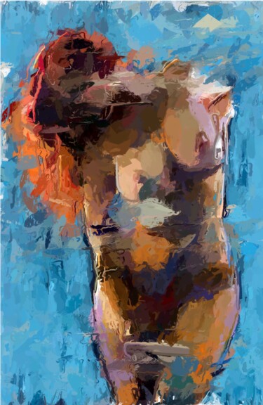 Картина под названием "Blue Venus, Venus B…" - Marina Fedorova, Подлинное произведение искусства, Масло