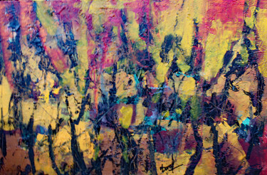 Painting titled "COULEURS D'AUTOMNE…" by Jacques Donneaud, Original Artwork, Acrylic Mounted on Wood Stretcher frame