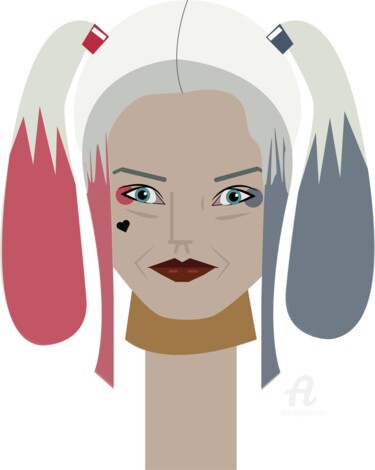 数字艺术 标题为“Harley Queen” 由Norel, 原创艺术品, 数字油画