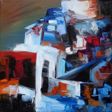 Peinture intitulée "Abstrait 8" par Isabelle Ilic, Œuvre d'art originale, Huile