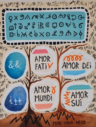 Peinture intitulée "Amor - Mind your he…" par Inke Bemelmans, Œuvre d'art originale, Acrylique