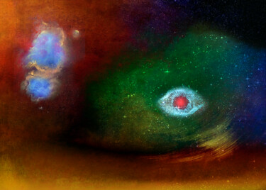 Arts numériques intitulée "La Galaxie de l'âme" par Philippe Cadet, Œuvre d'art originale, Peinture numérique