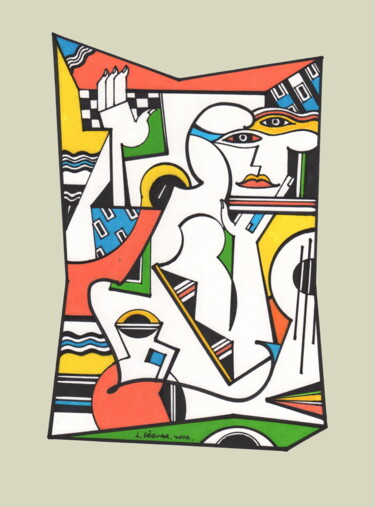 Andrographie N° 67509 Drawing titled "Andrographie N° 675…" by Lucien Ségura, Original Artwork, Marker