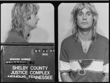 Ozzy Osbourne Mug Shot Muted Horizontal BW 绘画 标题为“Ozzy Osbourne Mug S…” 由Tony Rubino, 原创艺术品, 丙烯