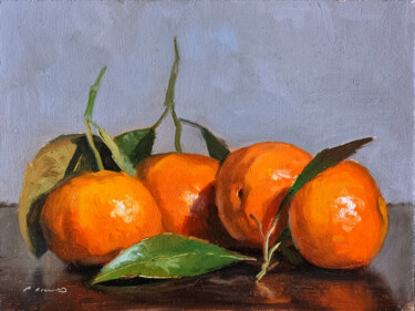 Peinture intitulée "Clémentines" par Pascal Giroud, Œuvre d'art originale, Huile