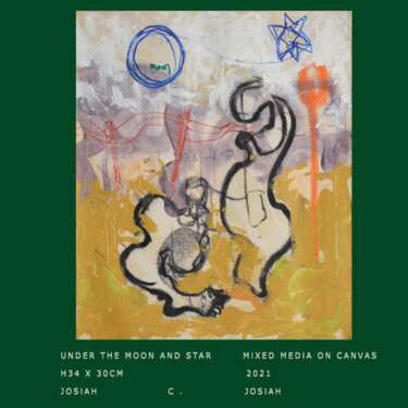 绘画 标题为“Under  The Moon And…” 由Josiah C. Josiah Signature Art Gallery, 原创艺术品, 丙烯