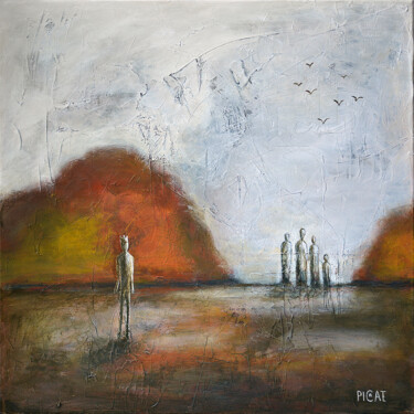 Painting titled ""Retrouver les Sien…" by Picrate, Original Artwork, Acrylic