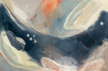 绘画 标题为“BLUE WHALE” 由Olga Zhulimova, 原创艺术品, 丙烯 安装在木质担架架上