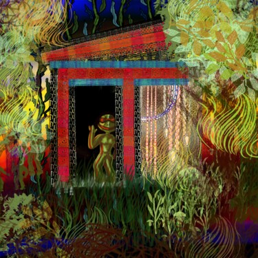 Digitale Kunst mit dem Titel "Fast Versteckt" von Manfred Hoppe, Original-Kunstwerk, Digitale Malerei