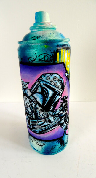 Bomb Art Boba Fett Baby Yoda X Louis Vuitton Street Art Pop 雕塑 标题为“Bomb Art Boba Fett…” 由Pvettese, 原创艺术品, 喷漆