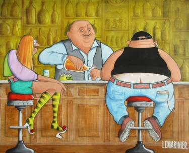 Peinture intitulée "Chez Mario." par Philippe Lemarinier, Œuvre d'art originale, Acrylique