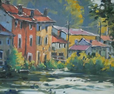 Painting titled "Haironville (huile…" by Christian Arnould, Original Artwork, Oil