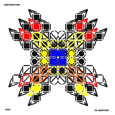 Digital Arts titled "ABSTRACTION" by Etienne Frouin (E9 Inertion), Original Artwork, 2D Digital Work