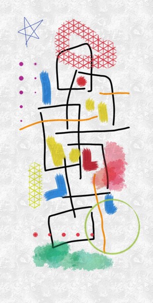 Arts numériques intitulée "Charlot 2" par Franck Werner, Œuvre d'art originale, Peinture numérique