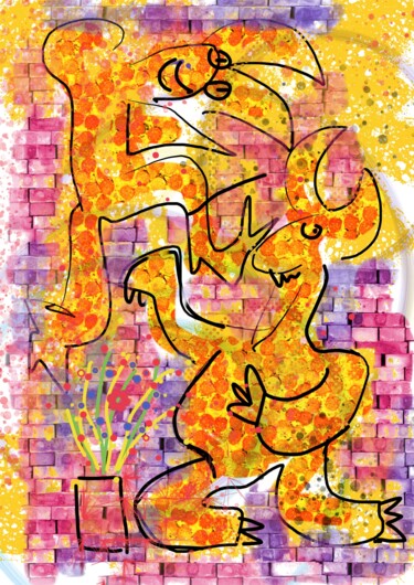Arts numériques intitulée "Dance floor" par Franck Werner, Œuvre d'art originale, Peinture numérique