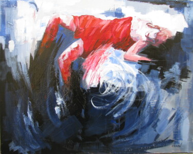 Painting titled "tourbillon" by Patrick Ceron, Original Artwork, Acrylic Mounted on Wood Stretcher frame