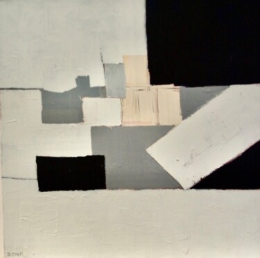 Painting titled "Décembre." by Dominique Corti, Original Artwork, Acrylic