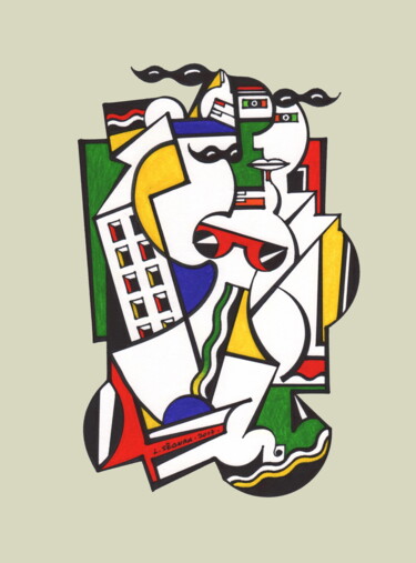 Andrographie N° 52799 Dessin intitulée "Andrographie N° 527…" par Lucien Ségura, Œuvre d'art originale, Marqueur
