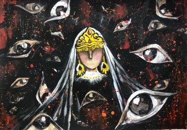 绘画 标题为“Bride” 由Mokhinur Fakhri, 原创艺术品, 丙烯