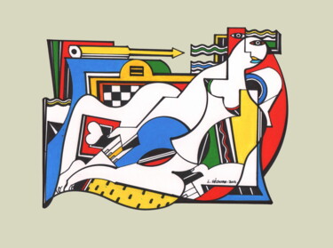 Andrographie N° 96408 Drawing titled "Andrographie N° 964…" by Lucien Ségura, Original Artwork, Marker