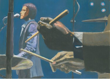 Schilderij getiteld "blackhands" door Lucien Fabre, Origineel Kunstwerk, Acryl Gemonteerd op Karton