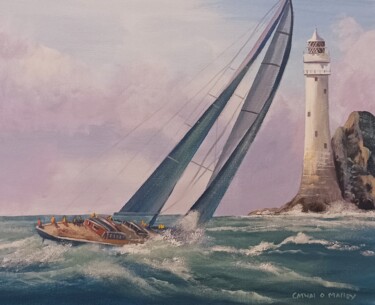 Painting titled "Sailing around the…" by Cathal O Malley, Original Artwork, Acrylic