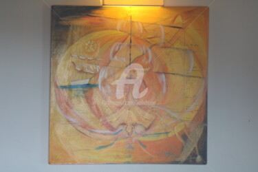 Schilderij getiteld "La rose des vents n…" door Jez Bb, Origineel Kunstwerk, Olie