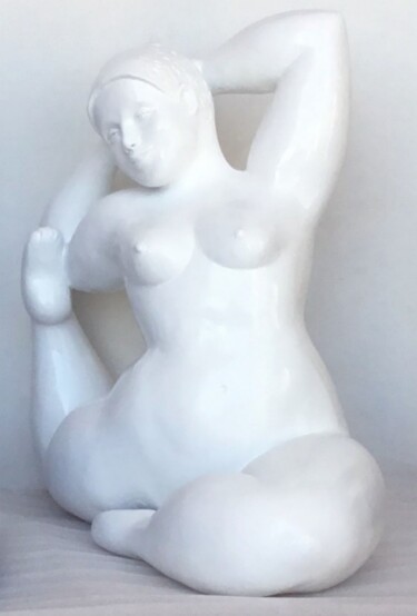 "Rhama blanche" başlıklı Heykel Marie Saksik tarafından, Orijinal sanat, Alçı