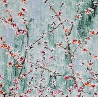 绘画 标题为“Cherries In Bloom 2” 由Daniel Urbaník, 原创艺术品, 油