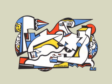Andrographie N° 81838 Dessin intitulée "Andrographie N° 818…" par Lucien Ségura, Œuvre d'art originale, Marqueur