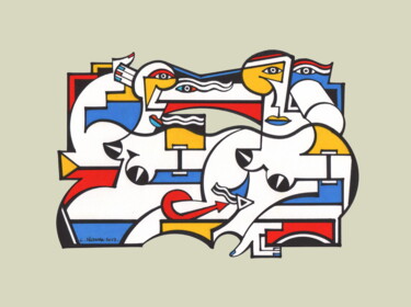 Andrographie N° 57014 Drawing titled "Andrographie N° 570…" by Lucien Ségura, Original Artwork, Marker