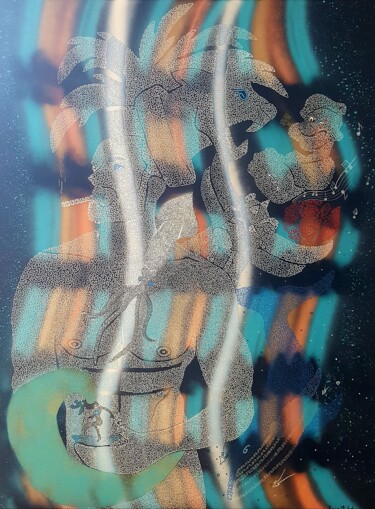 So sexy man Pintura titulada "So sexy man" por Sonia Michel, Obra de arte original, Tinta