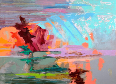 Przestrzeń XIV Pintura intitulada "Przestrzeń XIV" por Anna Lupa-Suchy, Obras de arte originais, Óleo