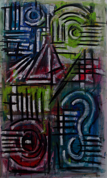 Peinture intitulée "Disintegration" par Simon Houlton, Œuvre d'art originale, Huile Monté sur Châssis en bois